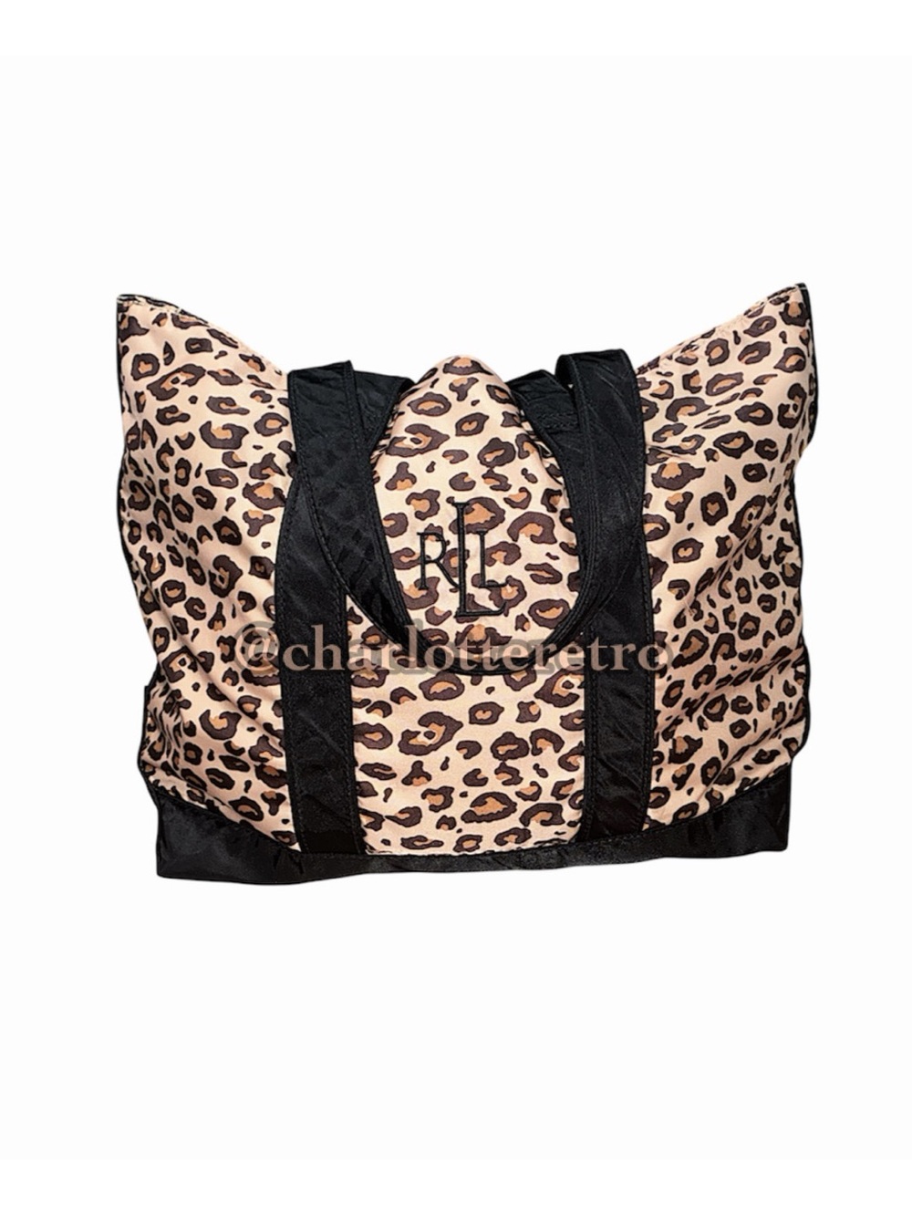 Ralph Lauren • Nylon Leopard Tote